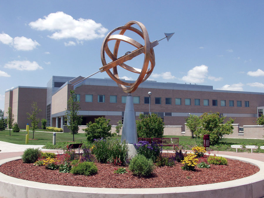 The Armillary Sphere Sculpture on the Mott Community College Campus